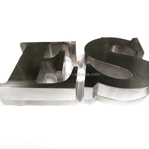 Segni modificabili della lettera del canale del metallo dell'acciaio inossidabile spazzolato fabbrica di pubblicità su ordinazione 3D - Product Image 3