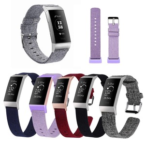 Bandes Tschick <span class=keywords><strong>pour</strong></span> <span class=keywords><strong>Fitbit</strong></span> Charge 3, Bracelet en Nylon tissé, accessoires de remplacement réglables <span class=keywords><strong>pour</strong></span> <span class=keywords><strong>Fitbit</strong></span> Charge 3 hommes/femmes - Product Image 1