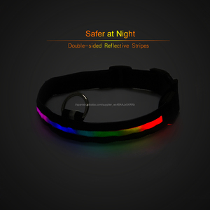 De Nylon reflectante <span class=keywords><strong>Bud</strong></span> Luz de Led recargable Led luminoso para mascotas resplandor en el oscuro <span class=keywords><strong>Collar</strong></span> de perro - Product Image 6