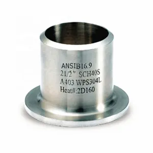 Bridas de acero inoxidable stub utilizando con vuelta conjunto brida SS304 talón