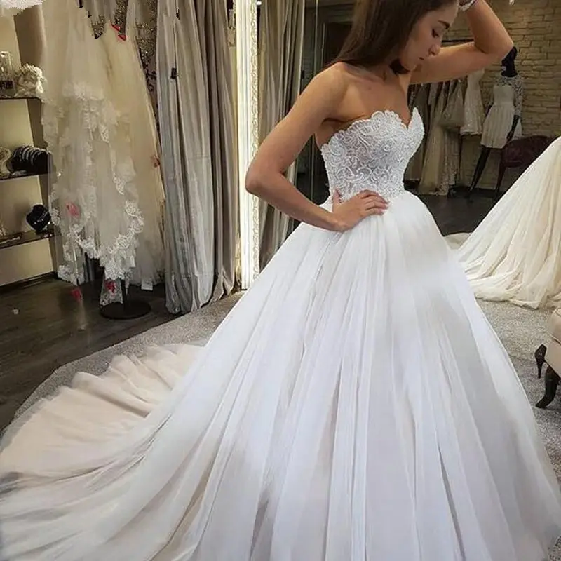 2018 di Fascia Alta Che Borda Completa Bongdage Turchia Istanbul Abito Da Sposa