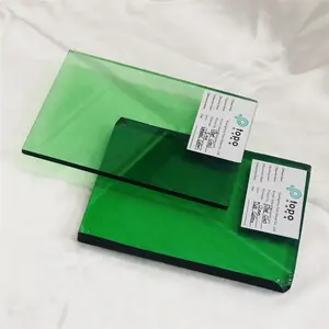 5mm Green Tinted Float Glass Customized Dark Green Glass / Natural Green Glass For Doors Window C-DG