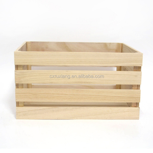 Paulownia luxury large wood storage box for fruit vegetables