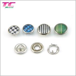 Nút áo cài kim loại bốn phần kiểu dáng thời trang, đính ngọc trai, dùng cho quần áo trẻ em - Product Image 4