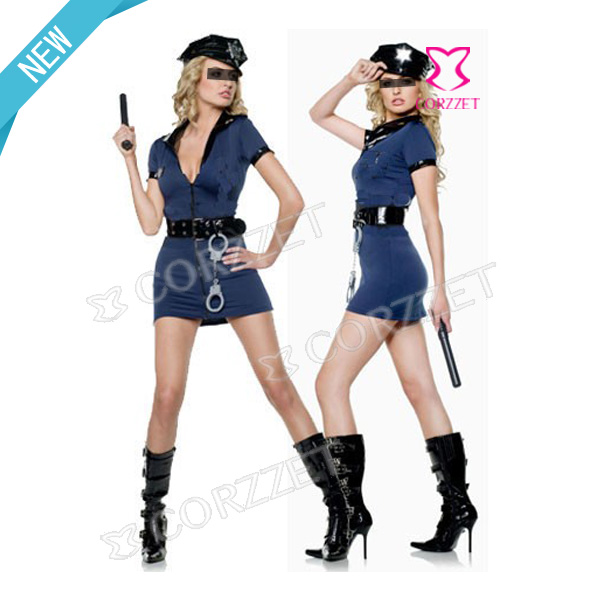оптовая продажа фабрики плюс размер полиция женщина косплей костюмы на складе