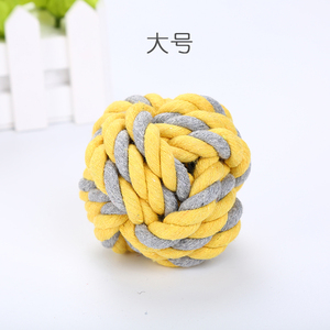 Corda palla cane giocattolo per la pulizia dei denti giocattoli all'ingrosso cotone intrecciato per cani giocattoli di colore diverso cotone + ployster Opp Bag - Product Image 6