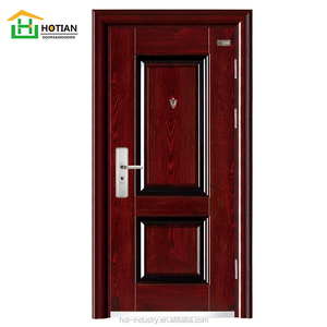 Casa principal puerta de hierro puerta de seguridad de acero de diseño 80 y 36 pulgadas sola puerta - Product Image 5