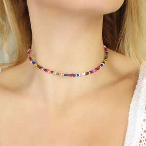 <span class=keywords><strong>Girocollo</strong></span> di <span class=keywords><strong>perline</strong></span> di semi multicolore di gioielli di Design fatti a mano - Product Image 2
