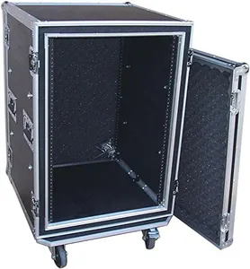 10U Space DJ Shock-Proof Rack Flight Road Case With Heavy-Duty Wheel Casters