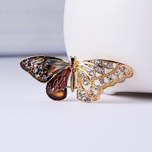 Clásico insecto <span class=keywords><strong>broche</strong></span> joyería de cristal de esmalte de Metal <span class=keywords><strong>broche</strong></span> de mariposa para las mujeres - Product Image 2
