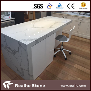 ราคาเคาน์เตอร์ครัวหินอ่อนเทียมลายคาลาคัตต้าสีขาว - Product Image 1