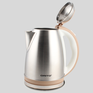 ORITO China Factory 2020 1.8L New Design Cordless Stainless Steel Electric Tea Kettel - Product Image 2