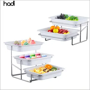 Espositore per Torte a 3 e 2 Piani in Melamina, Supporto Unico per Buffet in Hotel e Ristoranti - Product Image 1