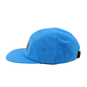 Casquette 5 panneaux Qianzun en polyester bleu imperméable avec logo en cuir personnalisé, casquette de <span class=keywords><strong>camping</strong></span> 5 panneaux - Product Image 3