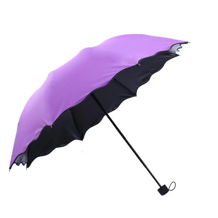 車のための傘のプロモーション紫の魔法のプリント傘を変更する