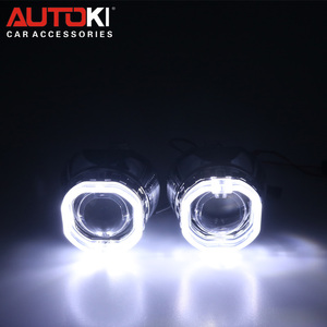 Autoki vuông đôi dẫn ánh sáng hướng dẫn mắt thiên thần ống kính máy chiếu 2.5 inch cho xe máy và tự động - Product Image 4