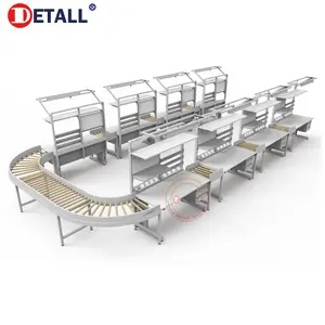 assembly conveyor belt led tv computer production line with assembly working tables