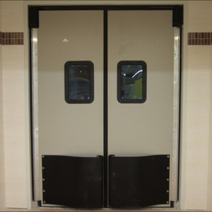 Porte battante pour restaurant commercial et entrepôt |   Porte battante double modulaire en métal |   Porte anti-choc industrielle pour trafic intensif - Product Image 2