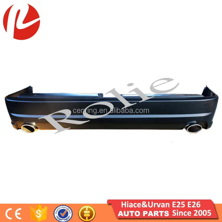 Rear Bumper với lip muffler body kit đối với Hiace Commuter mini bus van KDH 200 2005-2016 1880 xe phụ tùng ô tô