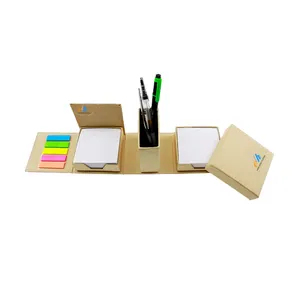 Custom Gedrukt Groothandel Notitie Cube Bureau Organizer Memoblokjes En Pagina Marker Gekleurde Index Tabs Vlaggen In Kraft Doos