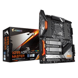 เมนบอร์ด GIGABYTE <span class=keywords><strong>X299</strong></span> AORUS MASTER มือสอง รองรับ E ATX สำหรับเล่นเกม พร้อมหน่วยความจำ DDR4 128GB ซ็อกเก็ต Intel LGA2066 ใช้สำหรับเดสก์ท็อป - Product Image 1