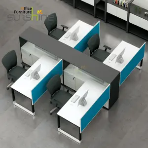 4 Seats Face to Face or Face to Back work station desk, 4 person Cross Workstation XFS-M2828A