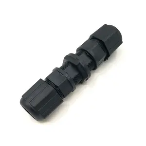 Zwart IP67 bescherming M20 vulling borgmoer plastic RJ45 waterdichte wartel connector ip67 rj45 waterdichte connector