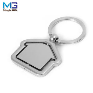 Llavero personalizado en forma de Casa de metal, promocional - Product Image 2