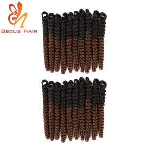 Pemasok Alibaba Baik Rambut Kepang Keriting Afro Spiral Rambut Sintetis Crochet