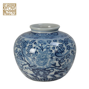 Factory Wholesale Retro Ceramic Blue Tall <strong>Chinese</strong> <strong>Vases</strong> for Home Decor - Product Image 1