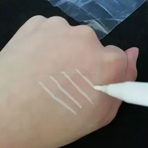 Tek kullanımlık beyaz mürekkep cilt işaretleyici kalem su geçirmez cerrahi Piercing aracı ve ölçü cetveli