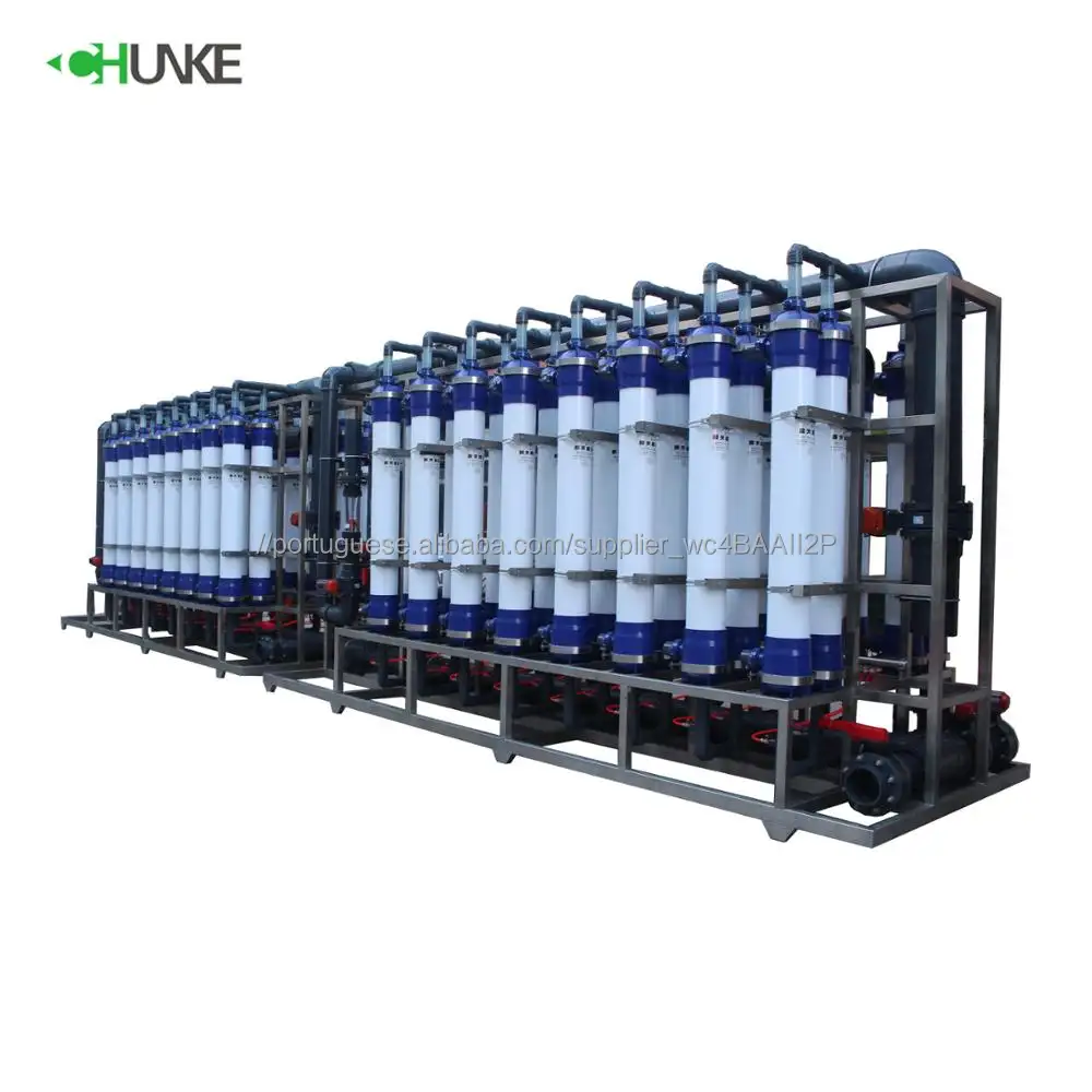 Molhe o sistema do tratamento do purificador UF da unidade da filtragem 200T / H sistema da filtragem da água ultra RO
