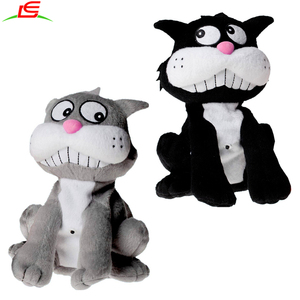 Comercio al por mayor Krazy Kats naranja negro gris felpa eléctrica gato - Product Image 1