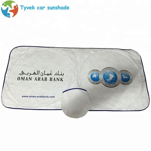 <span class=keywords><strong>Pare</strong></span>-soleil de <span class=keywords><strong>pare</strong></span>-<span class=keywords><strong>brise</strong></span> de voiture blanc tyvek, impression de logo personnalisé, <span class=keywords><strong>pare</strong></span>-soleil de fenêtre de voiture - Product Image 4