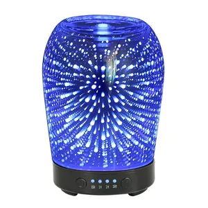 Hidly Cheaper Price 3D Glass Aroma Diffuser ,100ml cool mist humidifiers for Holiday Use