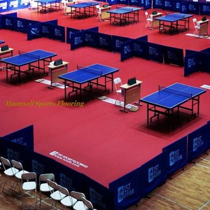 Pista de tenis de mesa, alfombrillas deportivas de vinilo de PVC de plástico usado - Product Image 3