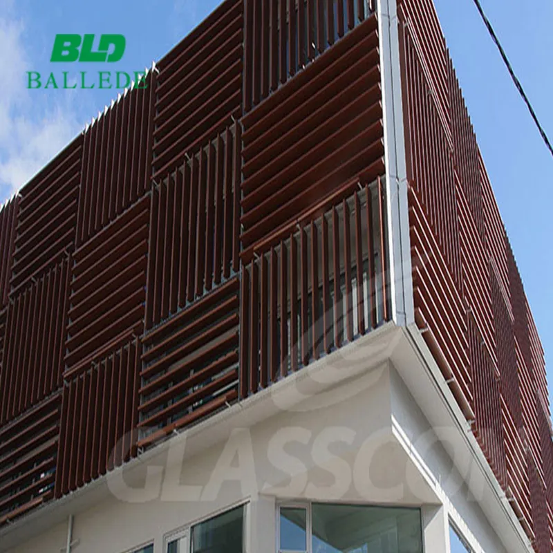 aluminium fins louvres for building window facade cladding