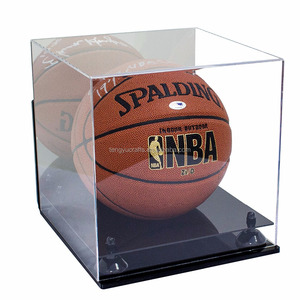 acrylic lucite plexiglass Hanging square clear display box case wall display cabinet for basketball