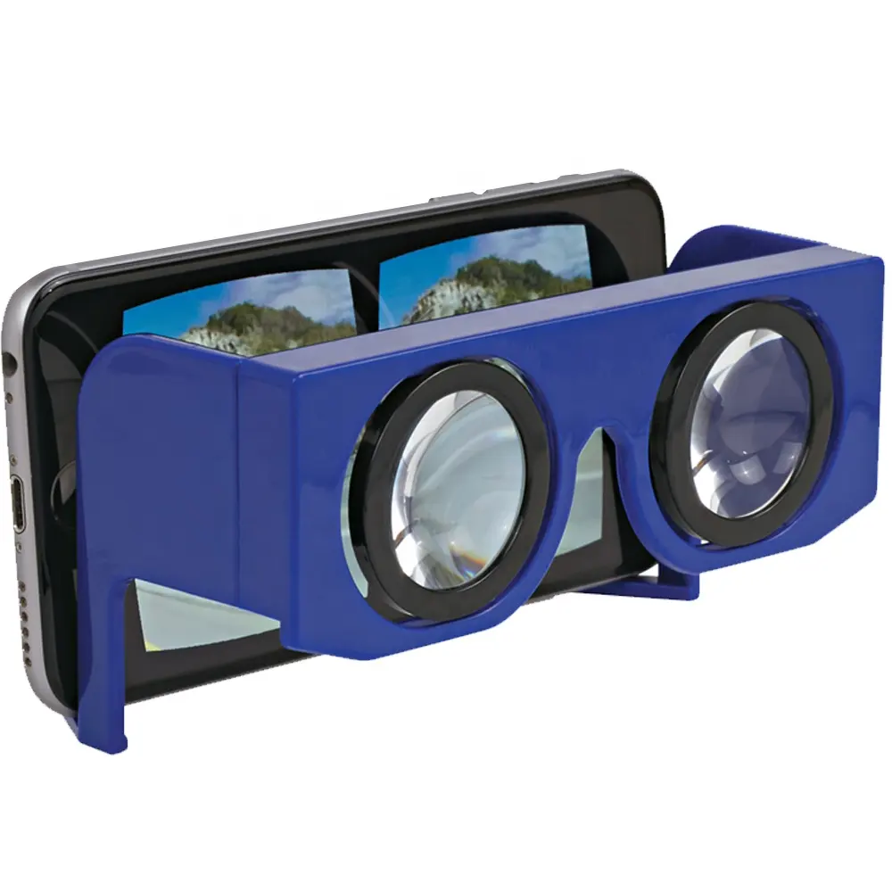 Innovative kompakte solide blaue Abs farbige Smart Head-montierte faltbare Handy-HD-Player 3D-Virtual-Reality-Videobrille