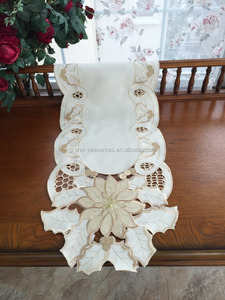 <span class=keywords><strong>Chemin</strong></span> de <span class=keywords><strong>table</strong></span> <span class=keywords><strong>rouge</strong></span> bougie De Noël broderie - Product Image 5