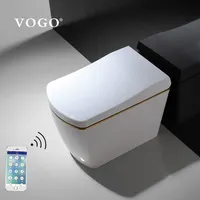 स्वत: सेंसर फ्लश सोना मढ़वाया स्मार्ट bidet एक टुकड़ा शौचालय