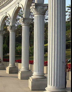 Bán Sỉ Trụ Cột Kiểu La Mã Cổ Bằng Đá Trắng Tự Nhiên Chạm Khắc Bằng Tay Xây Dựng Ngoài Trời - Product Image 2