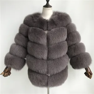 Mao casaco de pele de raposa mao, melhor venda, quente, casaco de inverno, estilo russo