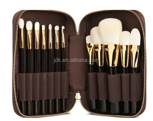 JDK hot sale makeup 12 pcs brush set cosmetic brushes with make up bag