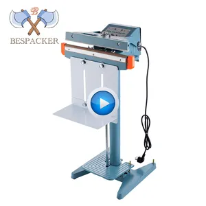 Bespacker máquina de selagem para pedal, PFS-350 corpo de alumínio, pé, máquina de selagem para saco plástico