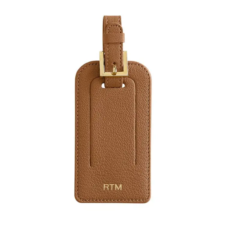 Custom Soft Faux Leather Naam Bagage Tags Milieu Bagagelabel Met Gesp