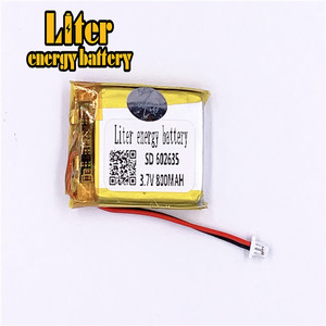 Plug 1,0-2 p 3,7 V 602635 800 mAh rechargeable LiPo battery solar Li ion polymer lithium battery with PCM - Product Image 1