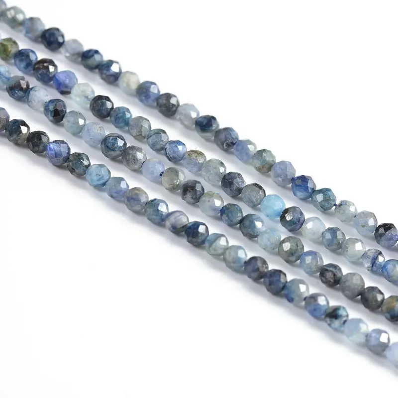 Faceted Blue Kyanite Stone Beads for Jewelry Making