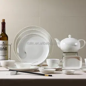China proveedor todo tipo hotel restaurante cerámica vajilla diseño de cerámica porcelana cena conjunto