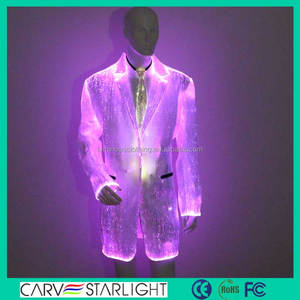 2015 de fibra óptica led led de iluminación luminoso para <span class=keywords><strong>hombre</strong></span> chaqueta cazadora - Product Image 5